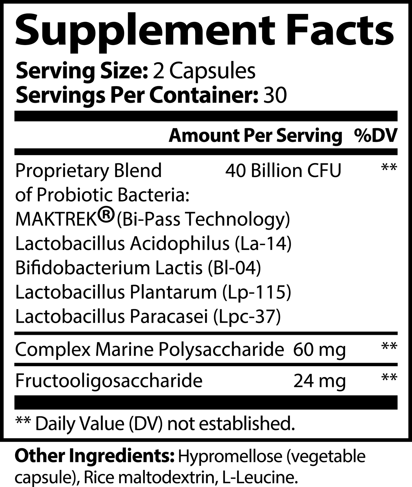 Create Me Perfect Probiotic 40 Billion with Prebiotics