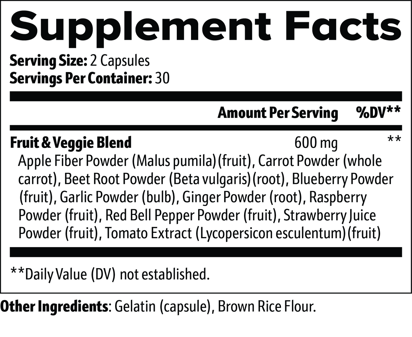 Create Me Perfect Fruits and Veggies Capsules