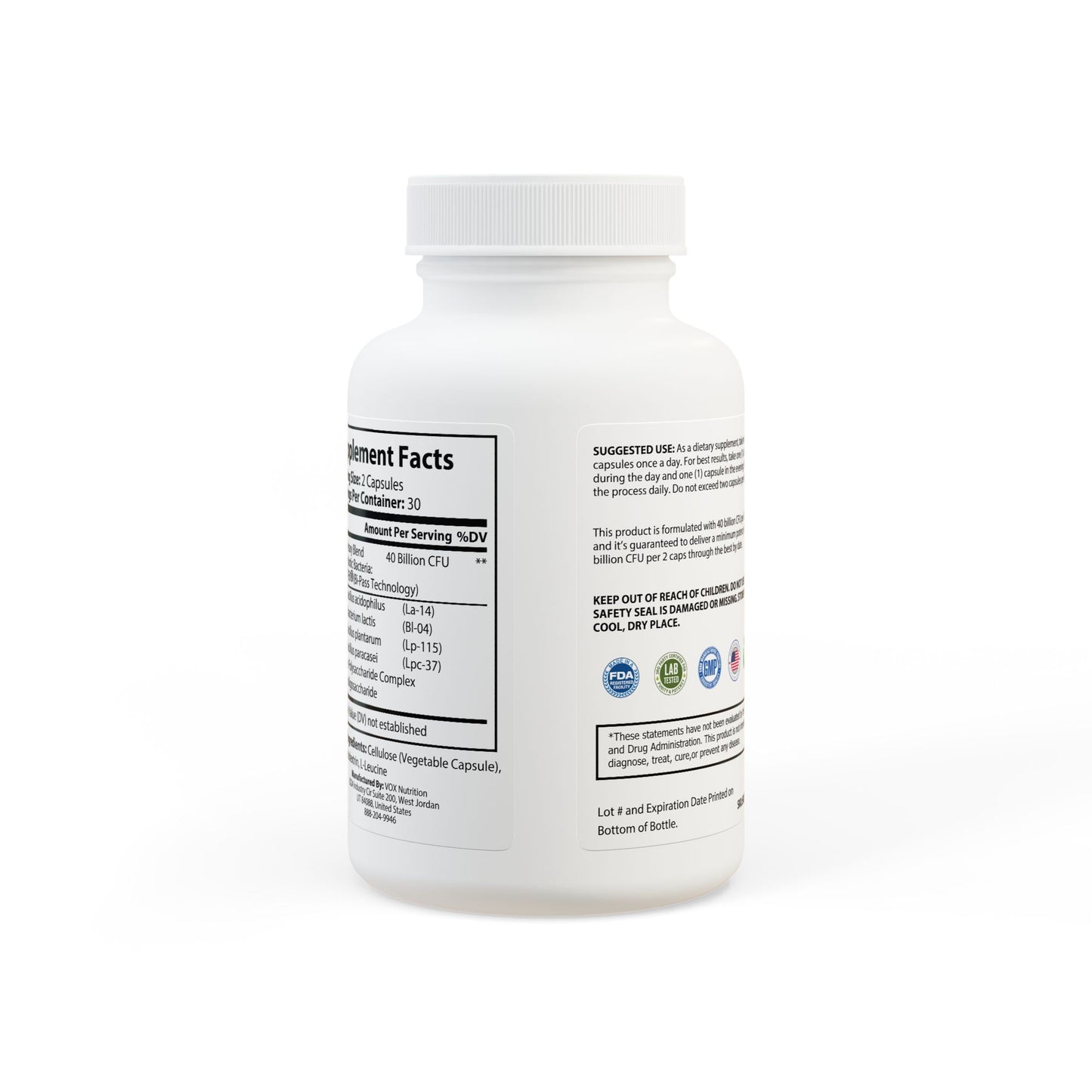 Create Me Perfect Gut Support Probiotics Supplement (60 Capsules)