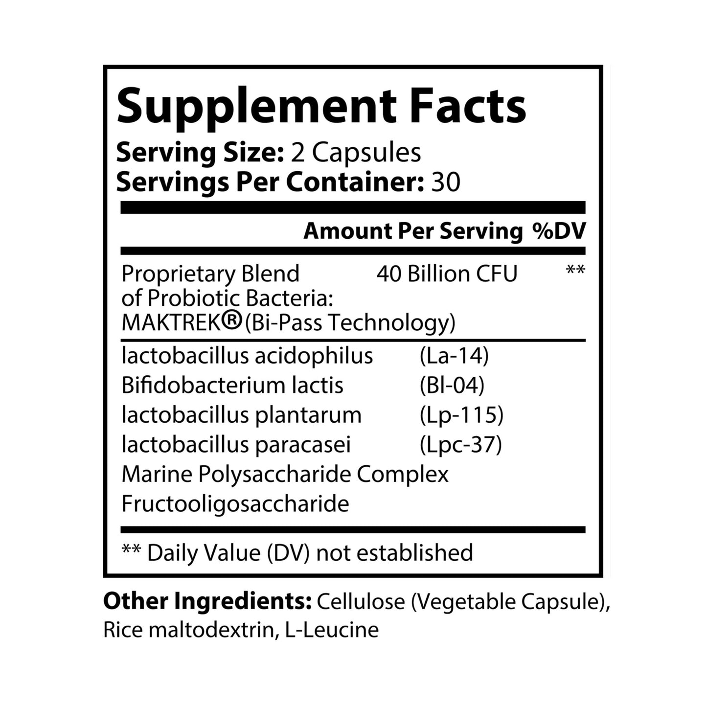 Create Me Perfect Gut Support Probiotics Supplement (60 Capsules)